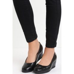 Buty ślubne damskie: Czarne Koturny Seris
