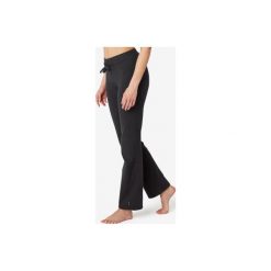 Legginsy Gym & Pilates Confort+500 damskie. Czarne legginsy damskie DOMYOS, l, bez wzorów, z elastanu. Za 39,99 zł.