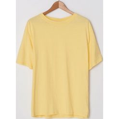 T-shirt oversize z bawełny organicznej - Żółty. Żółte t-shirty damskie House, s, bez wzorów, z bawełny, bez kołnierzyka. Za 29,99 zł.