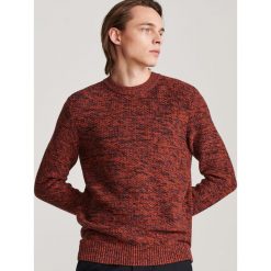 Melanżowy sweter - Bordowy. Czerwone swetry męskie Reserved, s, bez wzorów, bez kołnierzyka, bez kaptura. Za 119,99 zł.