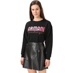 Armani Exchange Bluza Czarny. Czarne bluzy damskie Armani Exchange, m, z haftami, z bawełny, bez rękawów, bez kaptura. Za 473,95 zł.