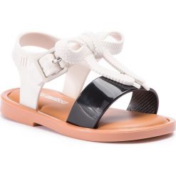 Sandały MELISSA - Mini Melissa Mar Sandal Bb 32425 Black/White/Brown 52909. Czarne sandały dziewczęce Melissa, z tworzywa sztucznego, bez zapięcia. W wyprzedaży za 169,00 zł.
