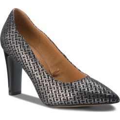 Creepersy damskie: Półbuty CAPRICE – 9-22411-21 Blk/Silv.Woven 093
