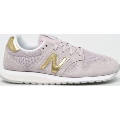 New Balance - Buty WL520GDC. Fioletowe buty sportowe damskie New Balance, bez wzorów, ze skóry, sportowe. W wyprzedaży za 239,90 zł.