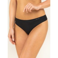 Stringi Calvin Klein Underwear 000QF4844E. Czarne stringi damskie Calvin Klein Underwear, xs, bez wzorów, z elastanu. Za 99,00 zł.