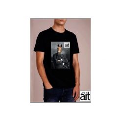 T-shirt : " koń ". Czarne t-shirty męskie Life is art, s, bez wzorów, klasyczne, z klasycznym kołnierzykiem. Za 120,00 zł.