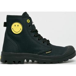 Palladium - Trampki Smiley Fest. Niebieskie trampki i tenisówki damskie marki Palladium, z materiału, na sznurówki. W wyprzedaży za 329,90 zł.