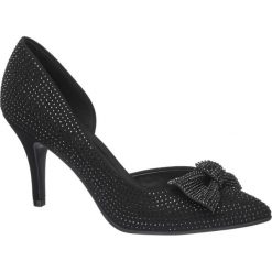 Szpilki damskie Catwalk czarne. Czarne czółenka marki Catwalk, z materiału, na obcasie. Za 119,90 zł.
