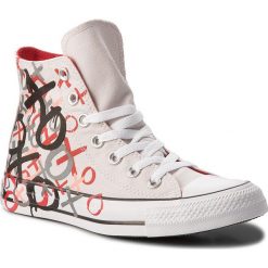 Trampki CONVERSE - Ctas Hi 159713C Mouse/Enamel Red/White. Szare półbuty damskie Converse, bez wzorów, z gumy, bez zapięcia. W wyprzedaży za 209,00 zł.