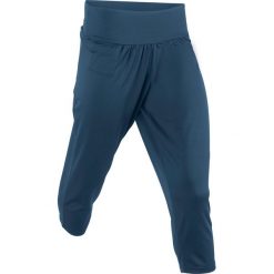 Spodnie sportowe haremki funkcyjne, dł. 7/8 bonprix ciemnoniebieski. Niebieskie bryczesy damskie marki bonprix. Za 49,99 zł.