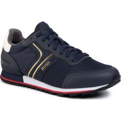 Sneakersy BOSS - Parkour 50422380 10214663 01 Dark Blue 401. Niebieskie sneakersy męskie Boss, na co dzień, bez wzorów, ze skóry ekologicznej, eleganckie, bez zapięcia. Za 749,00 zł.