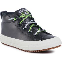 Sneakersy CONVERSE - Ctas Street Boot Mid 668489C Black/Bright Pear/Dolphin. Niebieskie trampki chłopięce Converse, bez wzorów, ze skóry, street, na sznurówki. Za 239,00 zł.