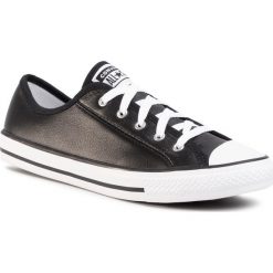 Trampki CONVERSE - Ctas Dainty Ox 564985C Black/White/White. Czarne półbuty damskie Converse, bez wzorów, ze skóry, bez zapięcia. Za 329,00 zł.