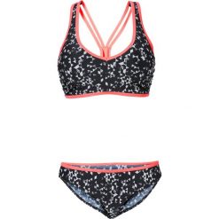 Stroje dwuczęściowe damskie: Bikini z biustonoszem opaską (2 części) bonprix czarno-szary
