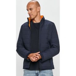 Guess Jeans - Kurtka dwustronna. Czarne płaszcze męskie Guess Jeans, s, z aplikacjami, z elastanu, krótkie, z kapturem. Za 929,90 zł.