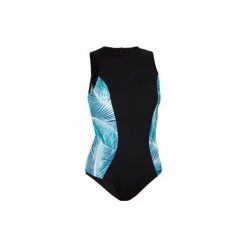 Kostium jednoczęściowy CARLA BONDI damski. Niebieskie t-shirty damskie OLAIAN, bez wzorów, z elastanu, bez rękawów. Za 79,99 zł.