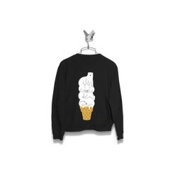 Bluza Misiowe Lody Damska. Czarne bluzy damskie Failfake, xs, bez wzorów, bez rękawów, bez kaptura. Za 160,00 zł.