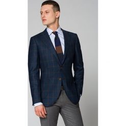 Marynarka Granatowa w Ceglastą Kratę Bonny. Czerwone marynarki męskie LANCERTO, na zimę, m, bez wzorów, z bawełny, eleganckie. W wyprzedaży za 719,90 zł.
