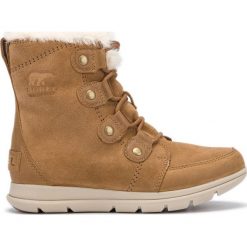 Sorel Sorel™ Explorer Joan Śniegowce Brązowy. Pomarańczowe śniegowce damskie Sorel, na zimę, ze skóry, bez zapięcia. Za 671,95 zł.