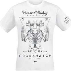 T-shirty męskie: Crosshatch Bonestee T-Shirt biały