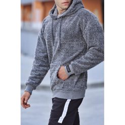 Bluza męska DROGO GREY. Szare bluzy męskie Bluza męska DROGO GREY, s, bez wzorów, z kapturem, bez rękawów, z kapturem. W wyprzedaży za 89,00 zł.