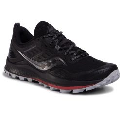Buty SAUCONY - Peregrine 10 S20556-20 Black/Red. Czarne buty sportowe męskie Saucony, z tworzywa sztucznego, bez zapięcia, do biegania. Za 549,00 zł.