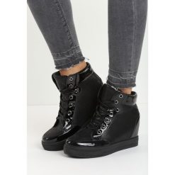 Sneakersy damskie: Czarne Sneakersy Adera