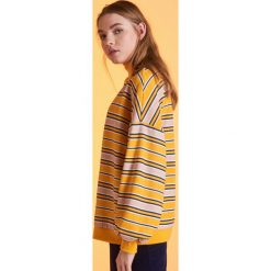 Bluza w paski z półgolfem - Wielobarwny. Brązowe bluzy damskie Cropp, s, w paski, bez rękawów, bez kaptura. W wyprzedaży za 29,99 zł.