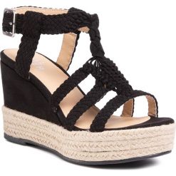 Espadryle BULLBOXER - 175018F2T Black. Czarne espadryle damskie Bullboxer, bez wzorów, ze skóry ekologicznej, bez obcasa, na obcasie. W wyprzedaży za 189,00 zł.