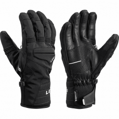 Leki rękawice narciarskie Progressive 7 S Mf Touch Black 9,5. Czarne rękawiczki damskie Leki, bez wzorów, z materiału. W wyprzedaży za 359,00 zł.
