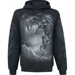 Bluzy męskie: Spiral Dragon's Cry Bluza z kapturem czarny