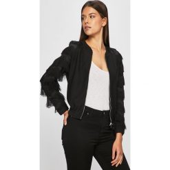 Answear - Kurtka. Czarne kurtki damskie ANSWEAR, s, bez wzorów, z bawełny, krótkie, bez kaptura. W wyprzedaży za 129,90 zł.