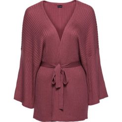 Sweter wiązany kimono bonprix czerwony mahoń. Czerwone swetry klasyczne damskie bonprix. Za 49,99 zł.