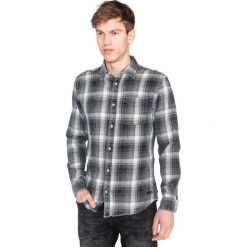 Jack & Jones Knox Koszula Szary. Szare koszule męskie Jack & Jones, s, w kratkę, z bawełny, bez kołnierzyka, z długim rękawem. Za 178,95 zł.