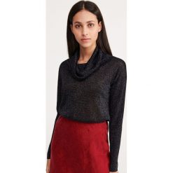 Sweter z błyszczącą nitką - Czarny. Czarne swetry damskie Reserved, s, bez wzorów, bez rękawów, bez kaptura. Za 89,99 zł.