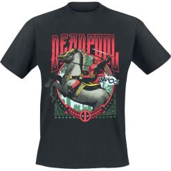 Deadpool Wahoo T-Shirt czarny. Czarne t-shirty męskie z nadrukiem marki Deadpool, l, z okrągłym kołnierzem. Za 54,90 zł.