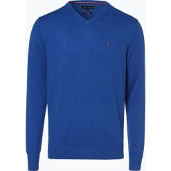 Tommy Hilfiger - Sweter męski z dodatkiem kaszmiru, niebieski. Niebieskie swetry męskie marki TOMMY HILFIGER, m, bez wzorów, z kaszmiru, bez kołnierzyka, bez kaptura. Za 349,95 zł.