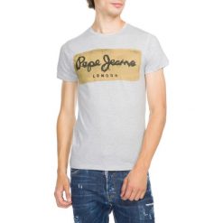 Pepe Jeans Charing Koszulka Szary. Szare podkoszulki męskie Pepe Jeans, l, z nadrukiem, z bawełny, z krótkim rękawem. Za 128,95 zł.