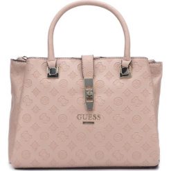 Guess Peony Classic Torebka Beżowy. Brązowe torebki klasyczne damskie Guess, w paski, z materiału, bez dodatków. Za 609,95 zł.