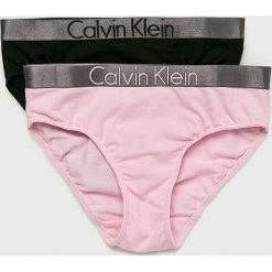 Calvin Klein Underwear - Figi dziecięce 104-176 cm (2-pack). Szare majtki dziewczęce Calvin Klein Underwear, z elastanu. W wyprzedaży za 69,90 zł.