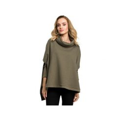 M389 Bluza khaki. Brązowe bluzy damskie Moe, s, bez wzorów, z bawełny, bez rękawów, długie, bez kaptura. Za 149,00 zł.