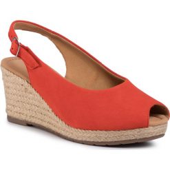 Espadryle GABOR - 46.580.39 Koralle. Pomarańczowe espadryle damskie Gabor, bez wzorów, ze skóry, bez obcasa. W wyprzedaży za 379,00 zł.
