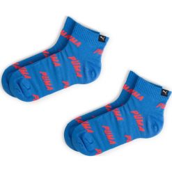 Skarpety Niskie Unisex PUMA - 907360 Blue/Red 04. Niebieskie skarpetki damskie Puma, bez wzorów, z elastanu. Za 45,00 zł.