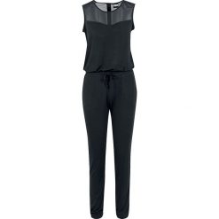 Kombinezony damskie: Urban Classics Ladies Tech Mesh Long Jumpsuit Kombinezon czarny