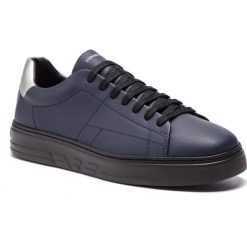 Sneakersy EMPORIO ARMANI - X4X226 XL704 C432 Night/Silver. Niebieskie sneakersy męskie marki Emporio Armani, bez zapięcia. Za 689,00 zł.