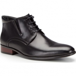Buty męskie. Czarne buty wizytowe męskie Wittchen, ze skóry, na zamek. W wyprzedaży za 299,90 zł.