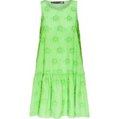 Sukienka LOVE MOSCHINO. Zielone sukienki dziewczęce Love Moschino, na lato, z haftami, z bawełny, bez rękawów. W wyprzedaży za 742,00 zł.