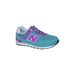 Buty Dziecko New Balance KL574P3G. Zielone trampki dziewczęce New Balance, bez wzorów, bez zapięcia. Za 199,99 zł.