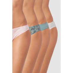 Etam - Figi Tina (4-pack). Zielone majtki damskie Etam, s, bez wzorów, z bawełny. W wyprzedaży za 49,90 zł.