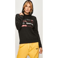 Reebok Classic - Bluza. Czarne bluzy damskie Reebok Classic, s, z nadrukiem, z elastanu, bez rękawów, z kapturem. W wyprzedaży za 199,90 zł.